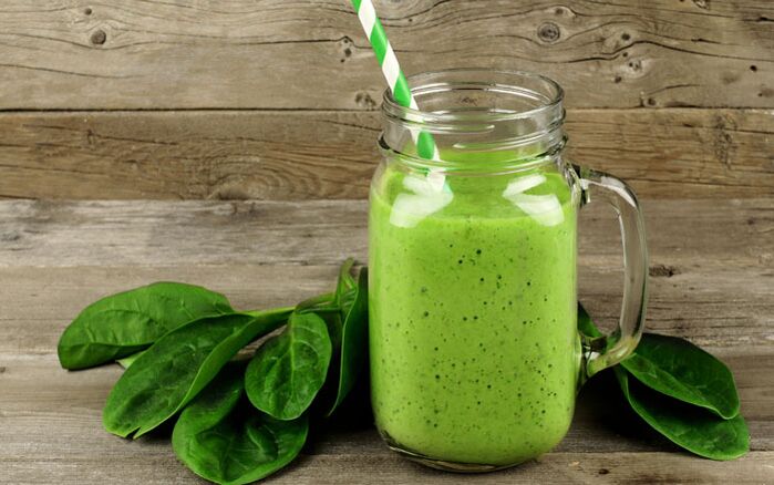 Green flaxseed smoothie - a shake to drink on an empty stomach
