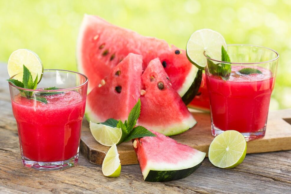 Slices of watermelon and fresh on the watermelon diet menu