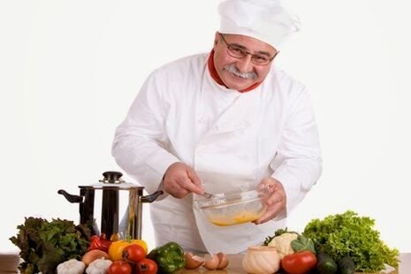 man prepares meals for proper nutrition