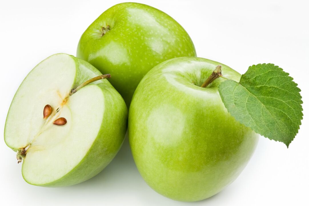 Apples can be included in the diet of fasting days on kefir